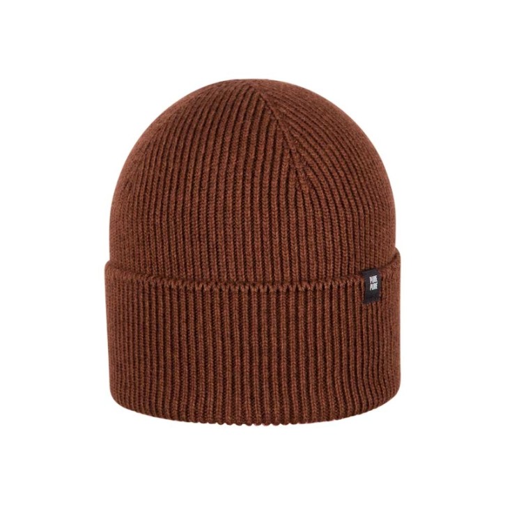 Rippmütze Silky coffee brown
