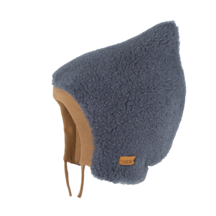 Baby Mütze Plüsch stormy blue 47