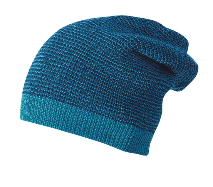 disana melange Long Beanie marine blau