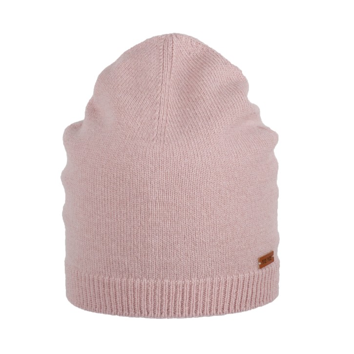 Schlichte Damen Mütze mit Kaschmir pink stone