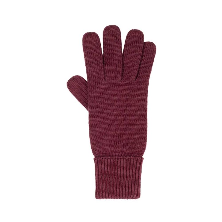 Fingerhandschuh Damen Merino burgundy 6,5