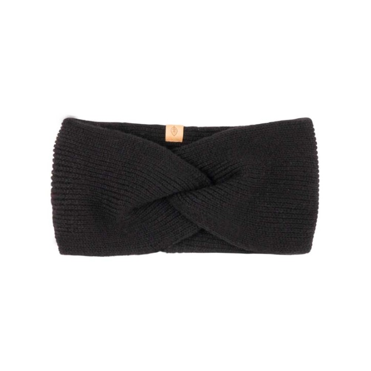 Damen Stirnband mit Kaschmir schwarz