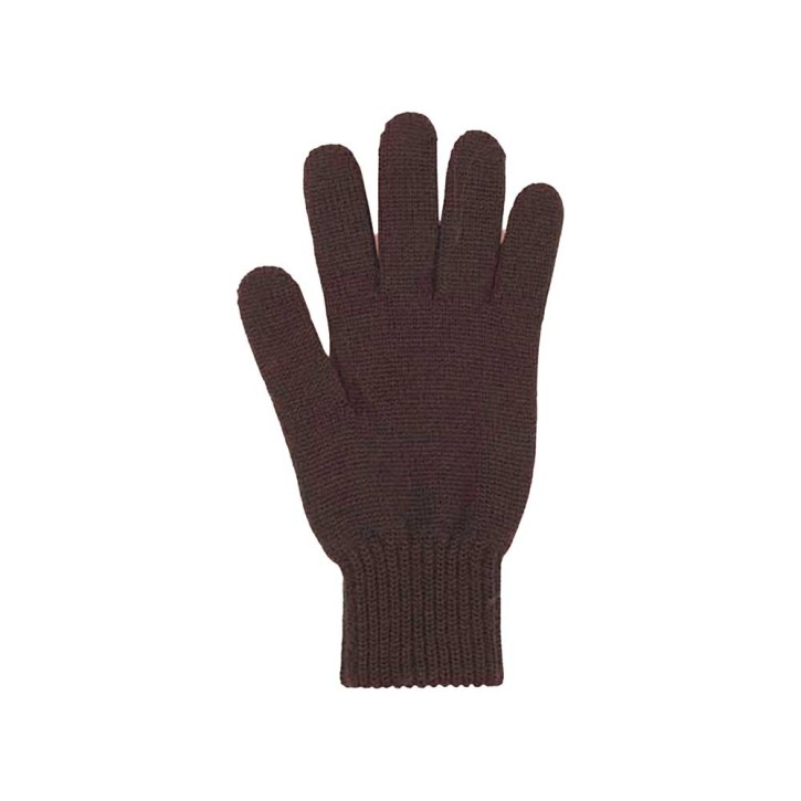Merino Strick Handschuh dark brown