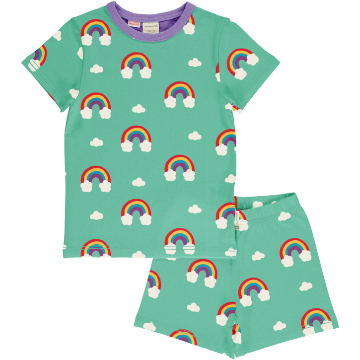 Schlafanzug Set kurz rainbow new/ Regenbogen neu