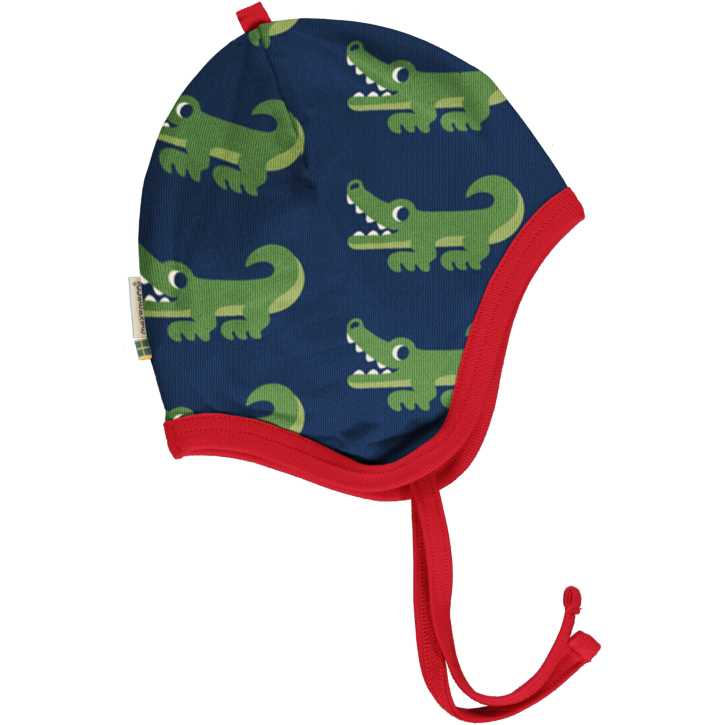 Babymütze zum Binden Krokodil