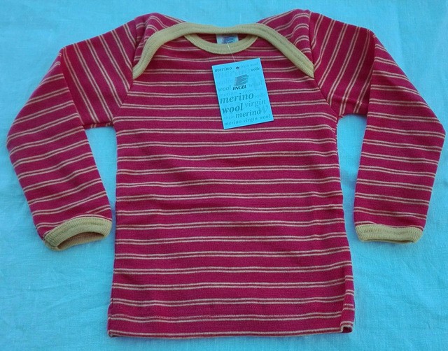 Baby Schlupfhemd Langarm Wolle