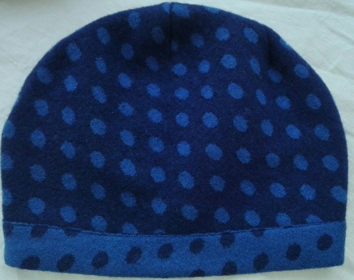 Beanie Punkte blau marine E