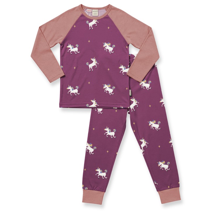 Schlafanzug Pyjama Set lang unicorn Einhorn