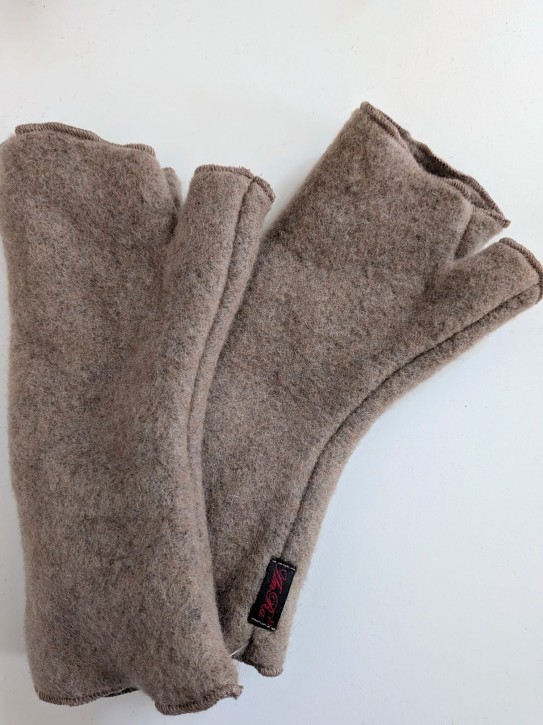 Daumenstulpe Wolke beige