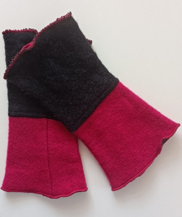 Wendestulpe Wolle pink anthrazit