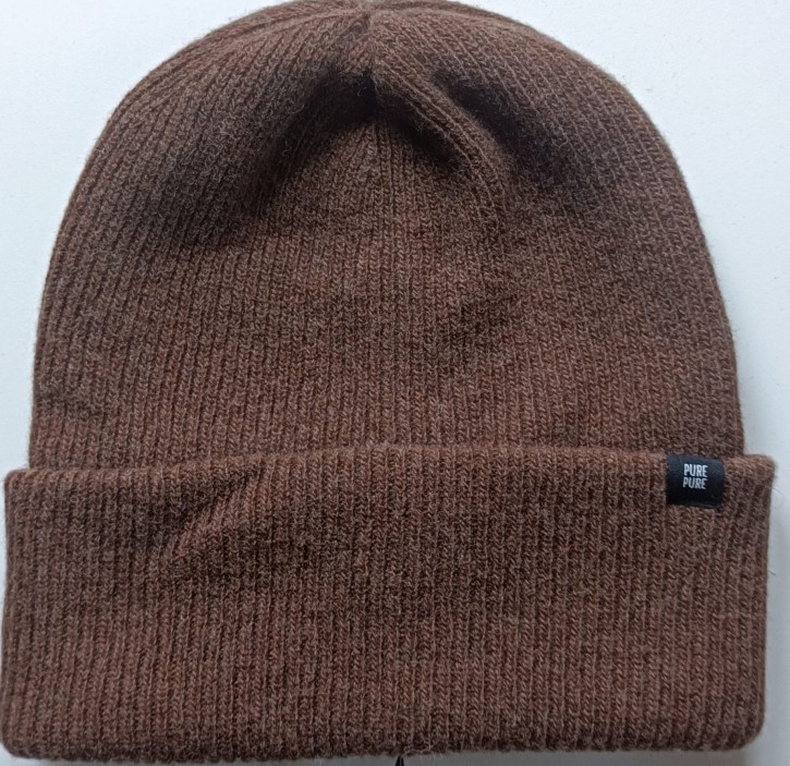 unisex beanie Wolle Kaschmir braun