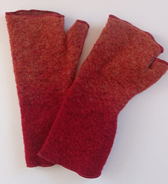 Daumenstulpe Fabrizia rot orange