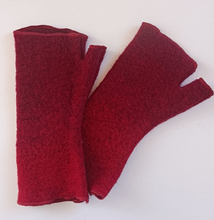 Daumenstulpe Fabrizia dunkelrot rot