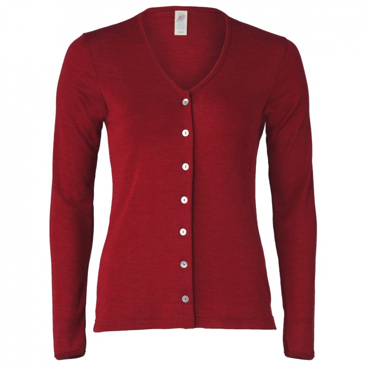 Damen Cardigan Wolle rot