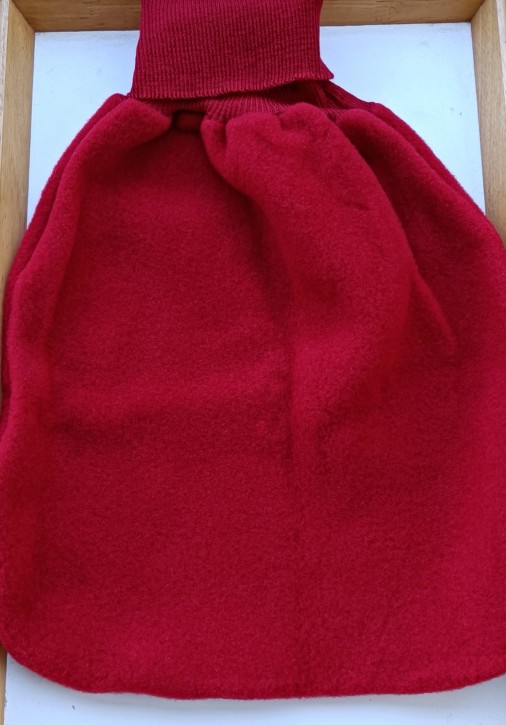 Strampelsack "altes Modell" Schurwollfrottee rot 1