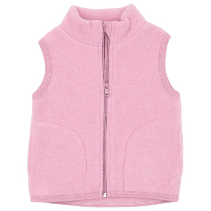 Weste Wollfleece rosenholz melange