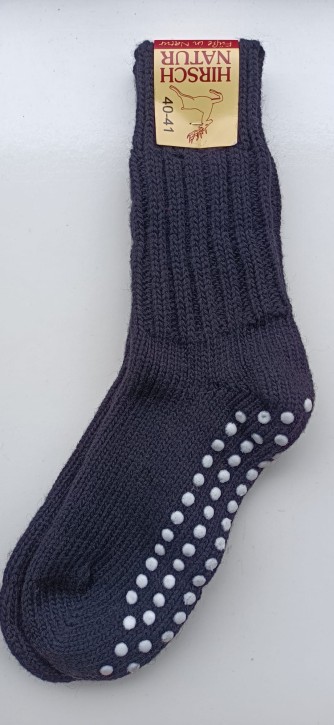 extradicke flauschige Socke mit Stopper schwarz