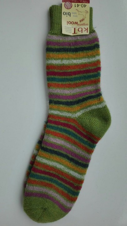 Ringel Plüschsocken grün