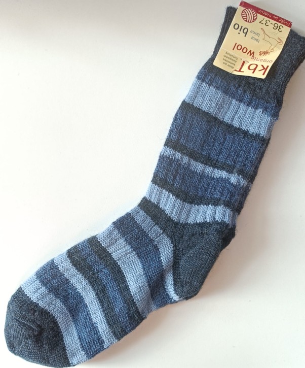 Ringelsocken wie handgestrickt jeans blau marine