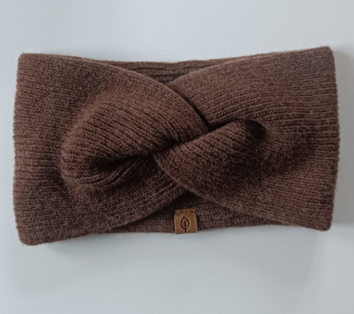 Damen Stirnband mit Kaschmir braun