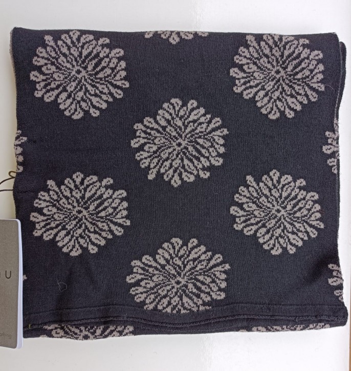 Schal aus Baumwolle senada schwarz taupe