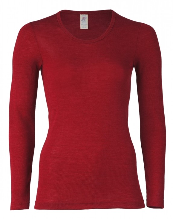 Langarm Damen Unterhemd shirt Wolle Seide malve 34/36