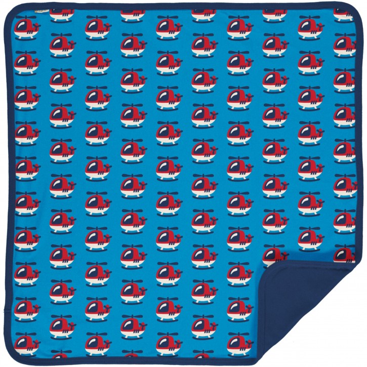 Decke velour  Helikopter    blanket velour helicopter