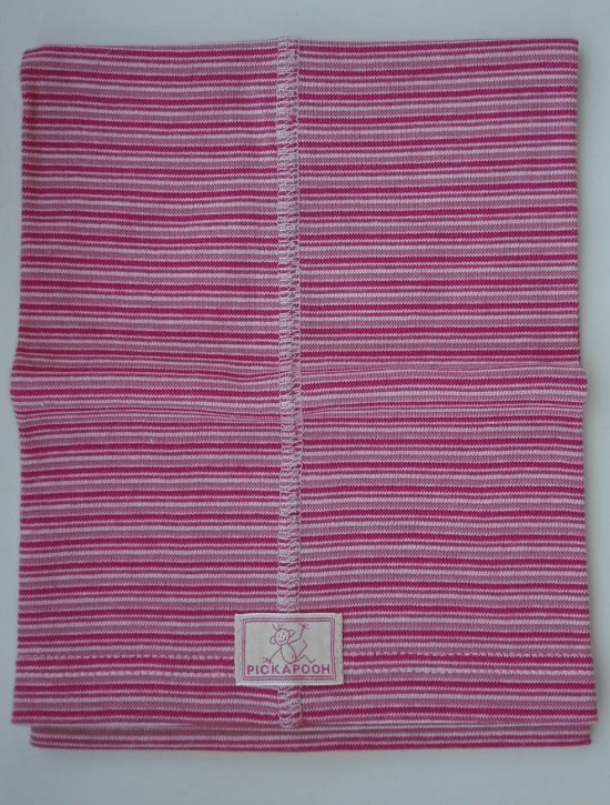 Schlauchtuch pickaooh-Strunzl Bio Baumwolle rose fein geringelt