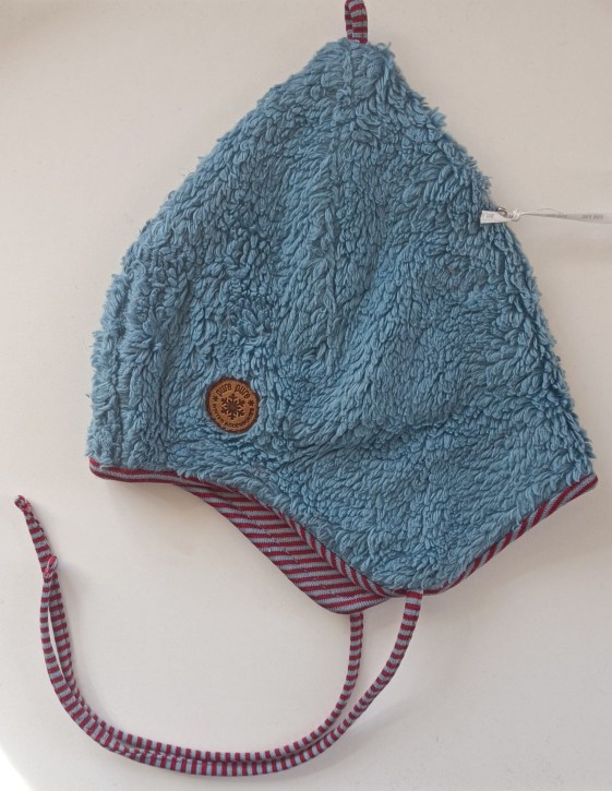 Plüsch Zipfelmütze uni bleu