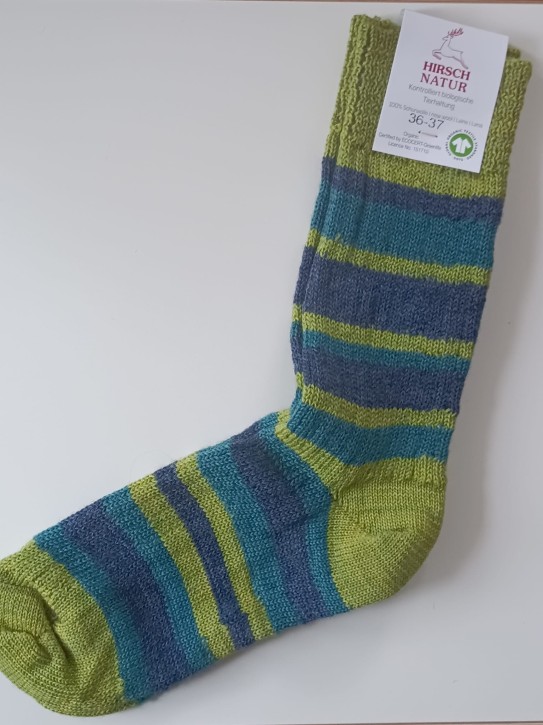 Ringelsocken grün petrol blau