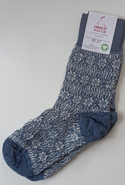 Norwegersocke dünn jeans natur