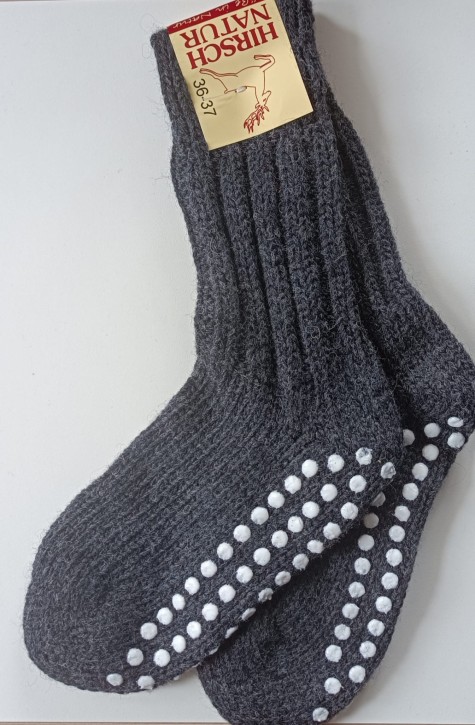 extradicke flauschige Socke mit Stopper anthrazit 38-39