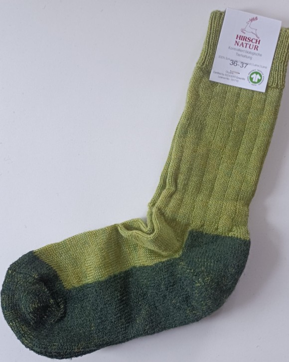 Trekkingsocke mit verstärkter Sohle maigrün