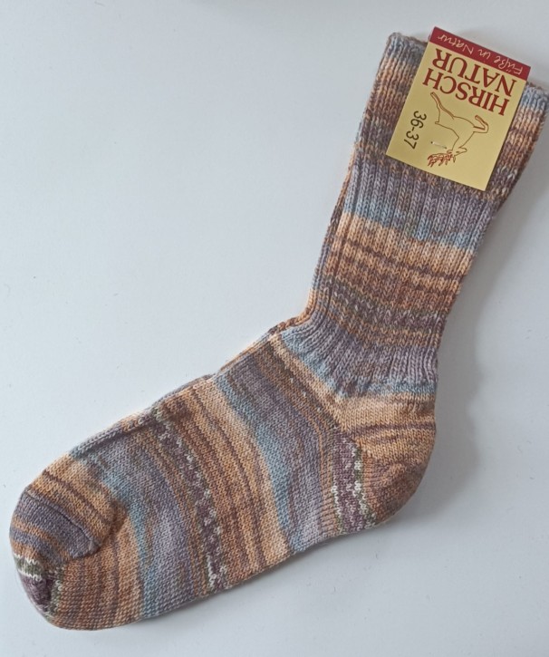 Socke wie handgestrickt Farbverlauf braun