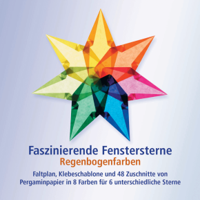 Faszinierende Fenstersterne - Set 4 regenbogenfarben