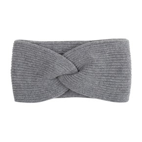 Damen Stirnband mit Kaschmir grau melange