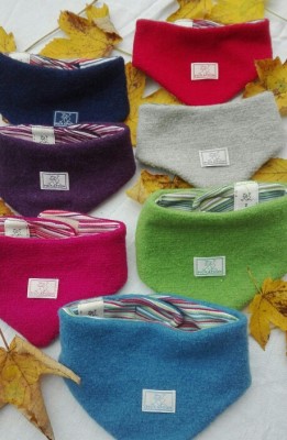 Dreiecktuch Walk mit Ringelfutter