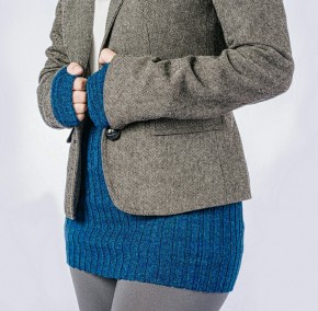 Hüftwärmer Alpaka 1 / 47 dunkelrot meliert