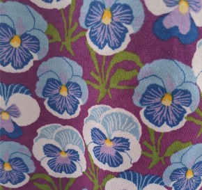 Wickelkleid lila Stiefmütterchen / Wrap dress S
