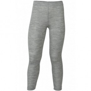 Kinder Leggings lange Unterhose Wolle/ Seide 92 grau