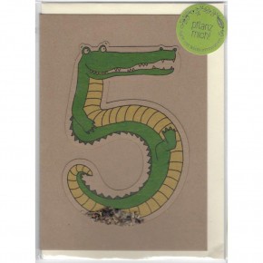 5. Geburtstag " Krokodil" cremeweiss