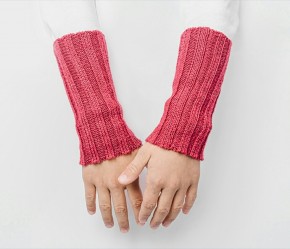 Pulswärmer für Kinder Baby Alpaka 12 grau meliert