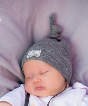 Babymütze pickapooh-Paula neu curry grau 36