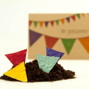 Wimpel -  Wir gratulieren gelb